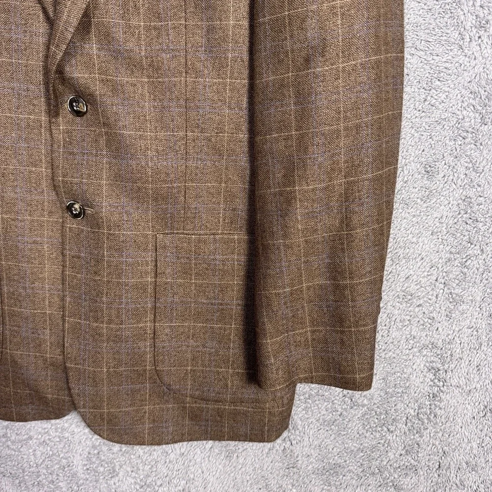 Jos A Bank Blazer Men's 42R Linen Wool BRR Comfort 1905 Sport Coat Windowpane